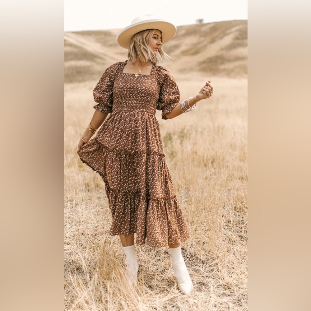 Ivy City Co Madeline Dress in Amber Floral 2x